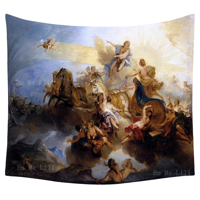 Ancient Greek Mythology Driving Sun Chariot Of Apollo Helios The Fall Of Phaeton Tapestry By Ho Me Lily Wall Hanging