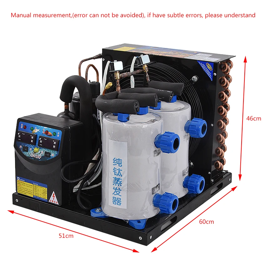 Aquarium Refrigeration Water Chiller Industrial Water Cooling Machine Seafood Pool Fish Tank Chillers 1.5HP One Tow Two Chiller