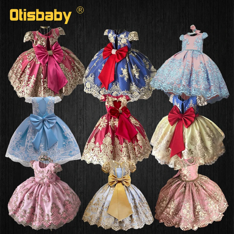

Gorgeous Floral Girls Wedding Dresses Christmas Dress for Baby Girls Birthday Princess Gowns First Communion Dresses Infant
