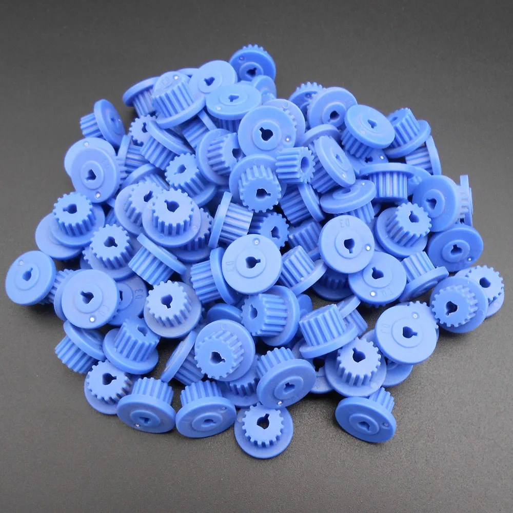 1000PCS 0.5M 16T D-Shape Blue MXL Plastic Spur Gear 0.5 Modulus 16 Teeth T=16 Aperture: 3MM 4MM 5MM For D-shaft POM *FD497-499