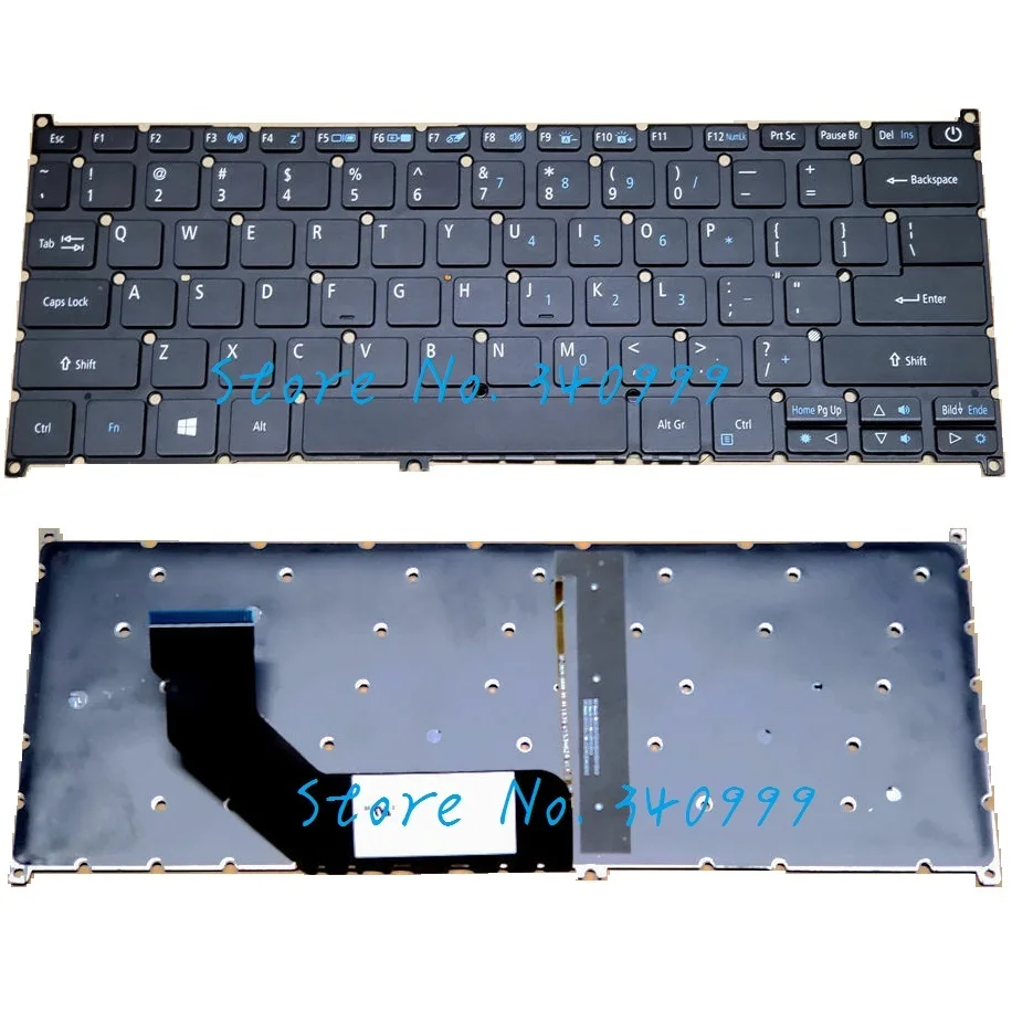 Imagem -01 - Teclado Retroiluminado para Acer Swift Sf31452g Sf314-53g Sf314-55g Aspire S13 S5371 S5-371t Eua Novo teclado retroiluminado para acer swift sf31452g sf314 53g sf314 55g aspire s13 s5371 s5 371t eua novo 01