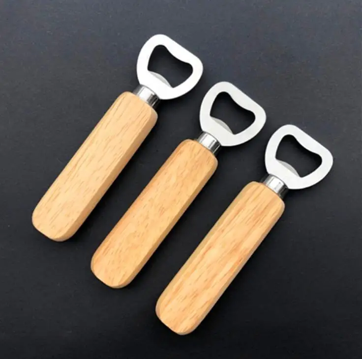 Free Shipping Hot Sell 300pcs/lot Wholesale Personalized Wood Beer Bottle Opener For Wedding Party Gift SN62