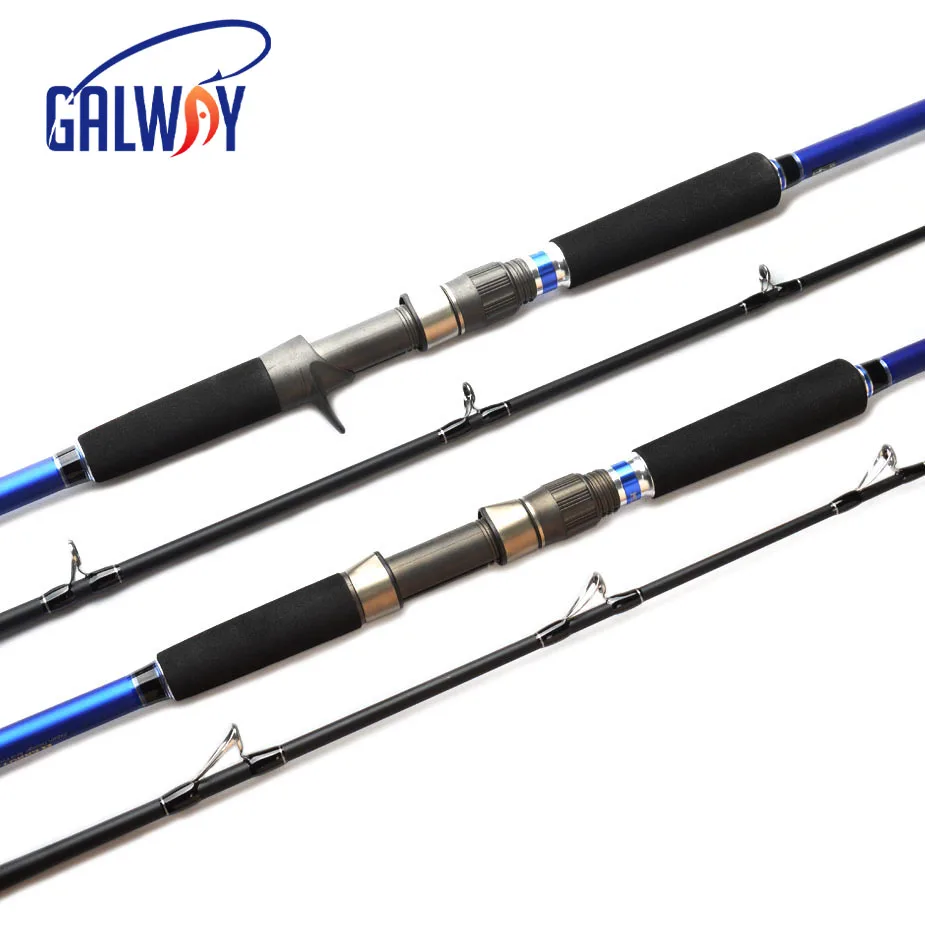 1.8m 100-250g Jigging Fishing Rod Spinning Casting Fast Action 2 Section Sea Boat Fishing Jigging Rod Carbon Saltwater