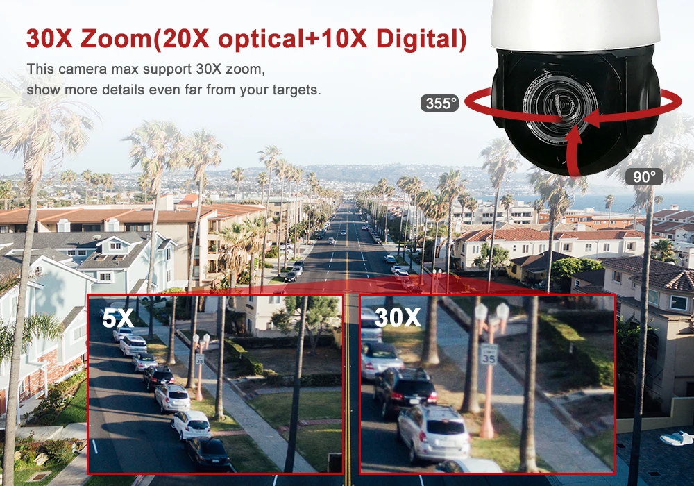 Anpviz 8MP 4K Wifi Camera Wireless Outdoor Security Auto Tracking Human Detection Two-way Audio Network Camera H.265 CamHi Pro