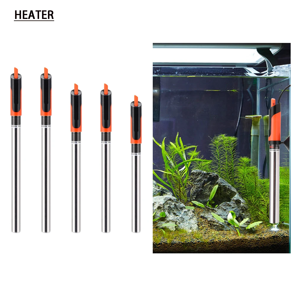 

Super Aquarium Heater Submersible Heating Rod 17-35DegreeCelsius Adjustable 50/100/200/300/500W to Control Fish Tank Temperature