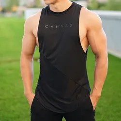 NEW Bodybuilding Sport Tank Tops Men Gym Fitness Workout Sleeveless Shirt Male Stringer Singlet Casual Fashion Undershirt Vest