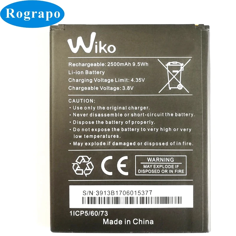 New 2500mAh Replacement Battery For WIKO 3913 Lenny 4 / WIKO Lenny 4 Plus 4+ / Wiko 5251 Mobile Phone