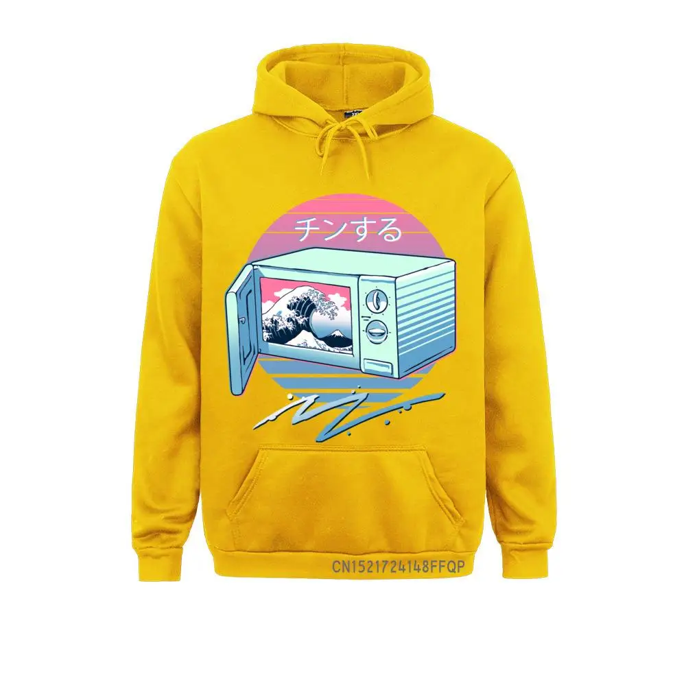 Vaporwave Pullover 2021 Men The Micro Wave! Soft Mens Pullover Crazy Long Sleeve Hoodies Clothing Shirt Great Wave