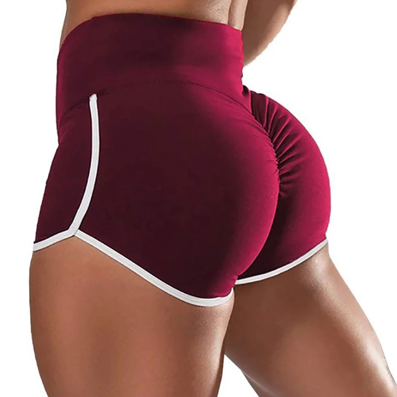 New Women Gym Fitness Tight-fitting Yoga Shorts Hip Elastic Sports Casual Women\'s High Waist Sports Short