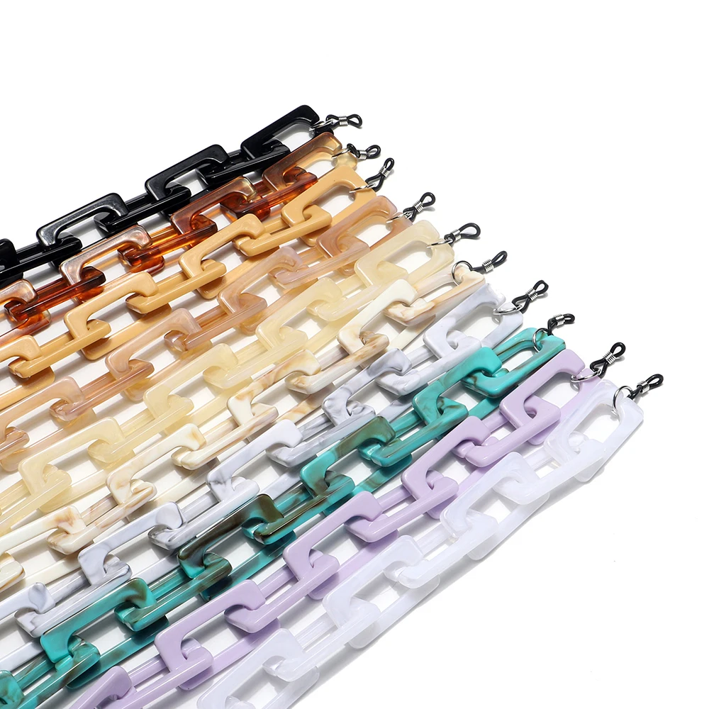 Fashion Multicolor Acrylic Sunglasses Chain Women Thick Eyeglasses Chain Anti-slip Eyewear Cord Holder Neck Strap Accessories