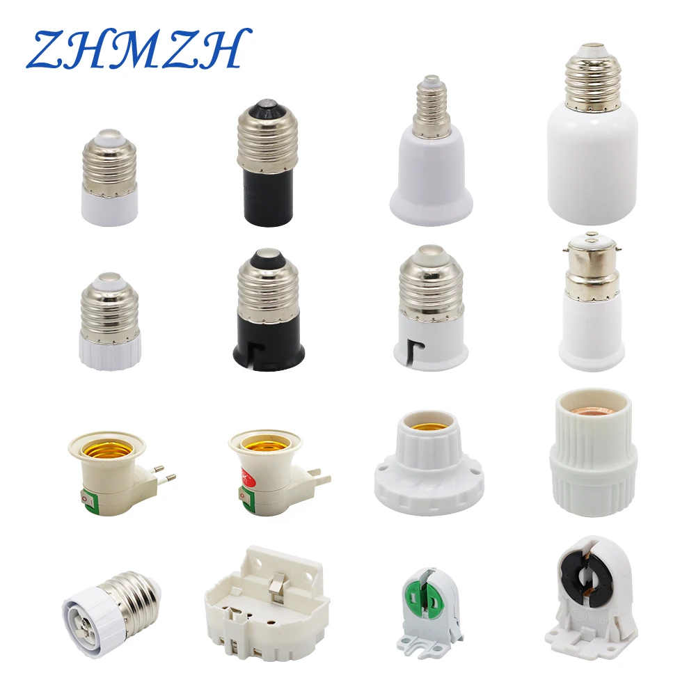 2pcs/lot GU5.3 MR11 MR16 G4 Lamp Holder Converter E27 2G11 Lamp Base E40 E14 B22 Light Socket Adapter US EU Plug For LED