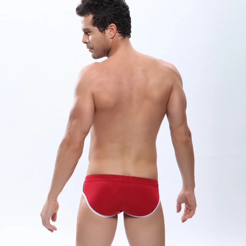 Swimming Shorts Men Swimwear Beach Sexy Bodybuilding Padded Swim Trunks with Inner Lining Mens Board Bathing Suit Hot Swimsuit