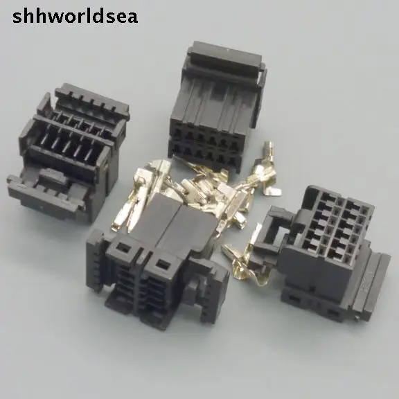 

worldgolden 5/30/100sets 12p 12pin 1.2mm plastic car Automotive Connectors 174045-2 connector with terminal