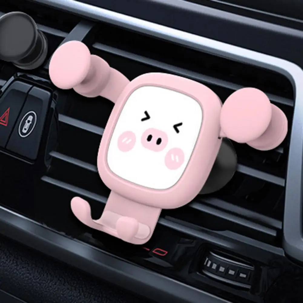 

Easy Installation Silicone Pad Creative Pig Car Phone Bracket for Vehicle