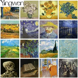 Słynny malarz Vincent Van Gogh seria 5D DIY zestawy do malowania diamentowego pełny haft diamentowy sprzedaż obraz ze strasu wystrój prezent