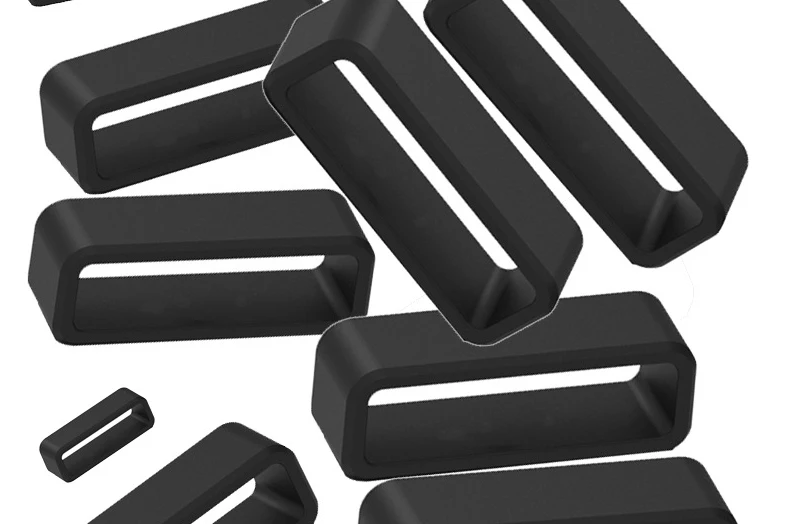 Gummi Silikon Uhr Band Keeper Halter Schleife 16mm 18mm 20mm 22mm 24mm 26mm strap Ring Zubehör Armband Neue 2-10PCS – Detail 3
