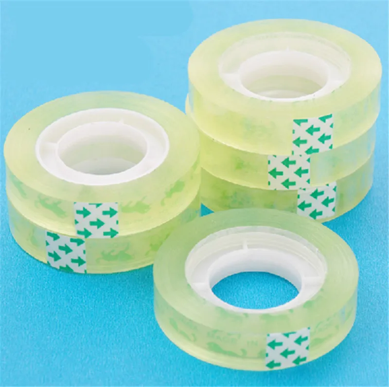 1pc Office Stationery Adhesive Tape Self-Adhesive Student Tape Learning Office Supplies Transparent Small Tape