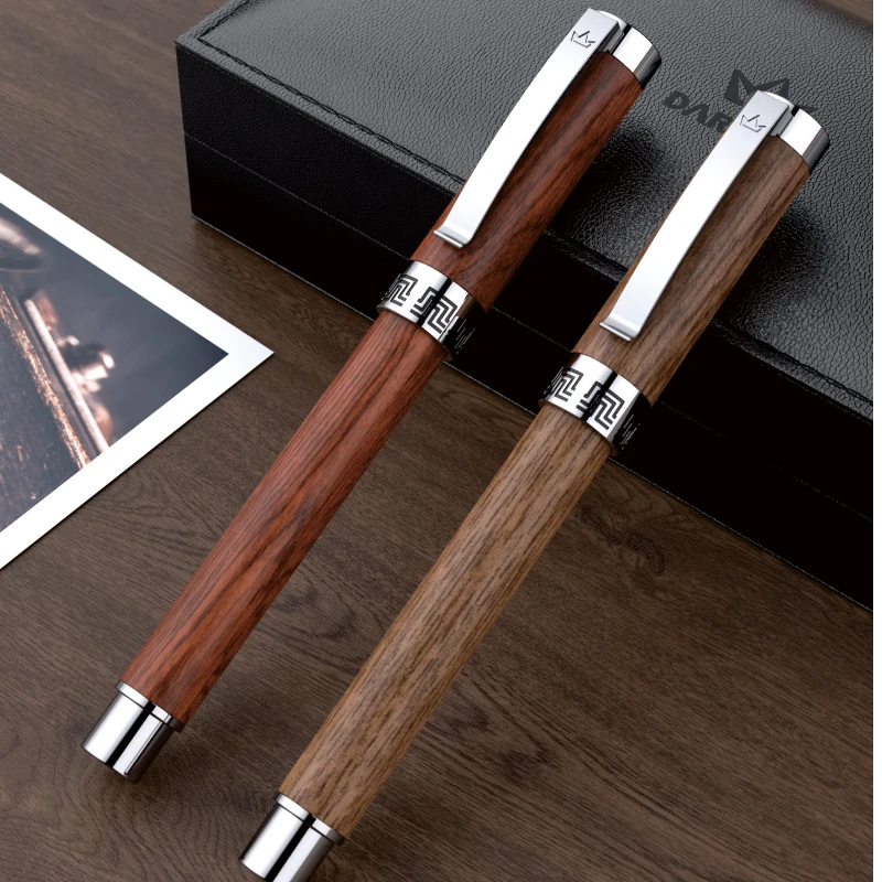 DARB Wood Inks Fountain Pens Natural Handmade  Full Wooden Refinement  Calligraphy  Fashion Student Writing Gift Set