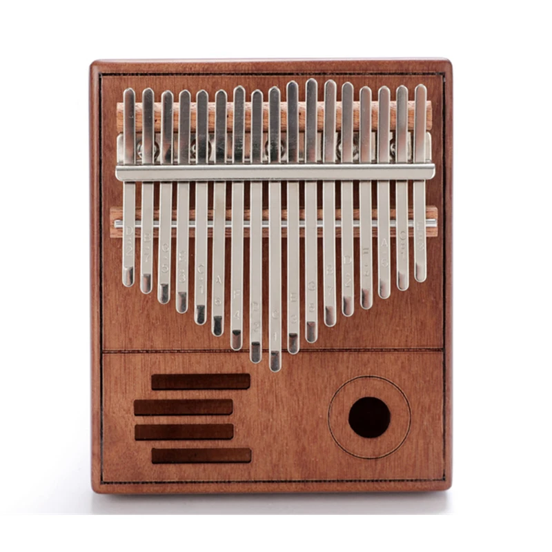 

2020 new Arrival 17 Tone Kalimba Mbira Mahogany All Solid Wood Likembe Sanza Thumb Piano Record Pattern with full Accessories