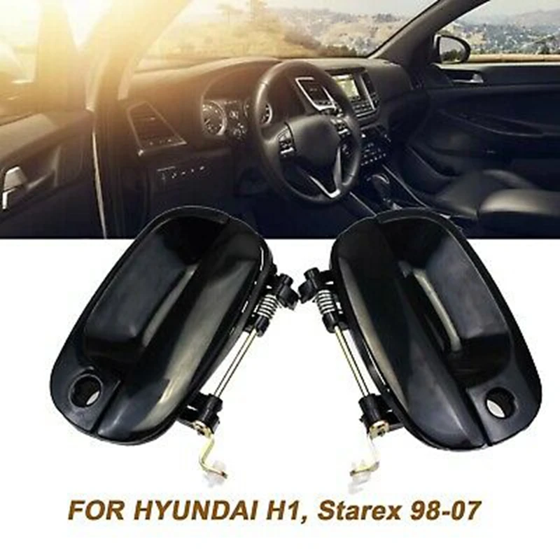 Manija de puerta Exterior para coche, accesorio adecuado para Hyundai Starex H1, 1998, 1999, 2000, 2002, 2004, 2005, 2007