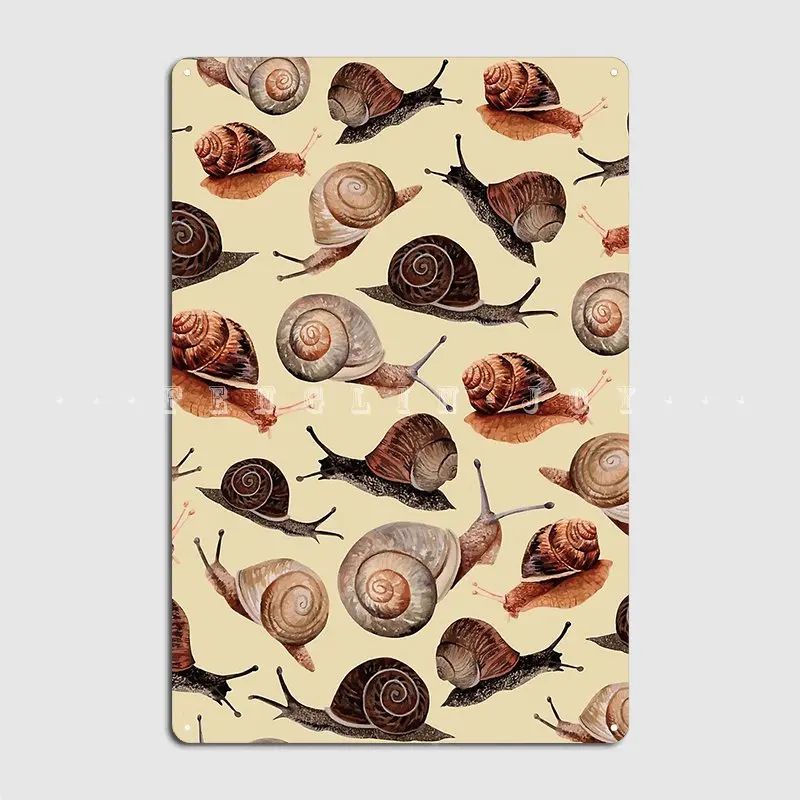 A Slew Of Snails Metal Sign Cinema Garage Personalized Poster Wall Tin Sign Poster