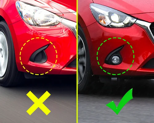 Imagen 2 del producto Cubierta cromada para luz antiniebla delantera, accesorios para Mazda2, DJ, DL, ceja embellecedora, sedán, Hatchback, 2015, 2016