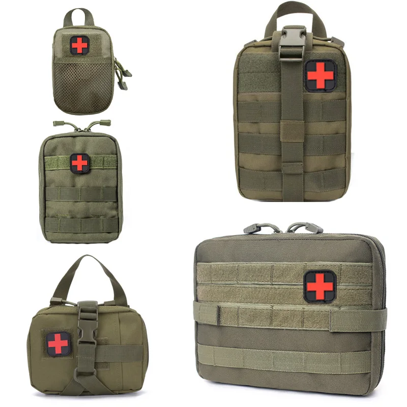 First Aid Bag Medical Survival Kit Outdoor SOS Pouch Army Tactical Waist Bag Bag Molle Backpack EDC Emergency Pack Hiking Gear