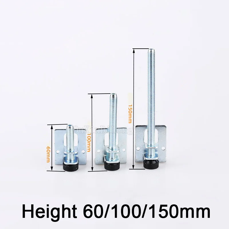 10PCS 0-5cm Screw Furniture Adjustable Cabinet Legs Steel Table Sofa Metal Leveling Feet Corner Bracket Hardware GF198