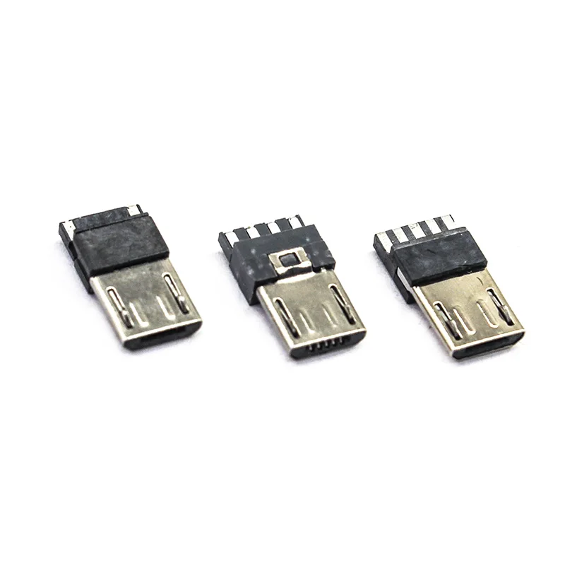 20/50/100 sztuk micro USB 2.0 męskie 4p/5Pin złącza USB złącze USB Port Jack ogon Sockect wtyczka Terminal dla Samsung Huawei DIY