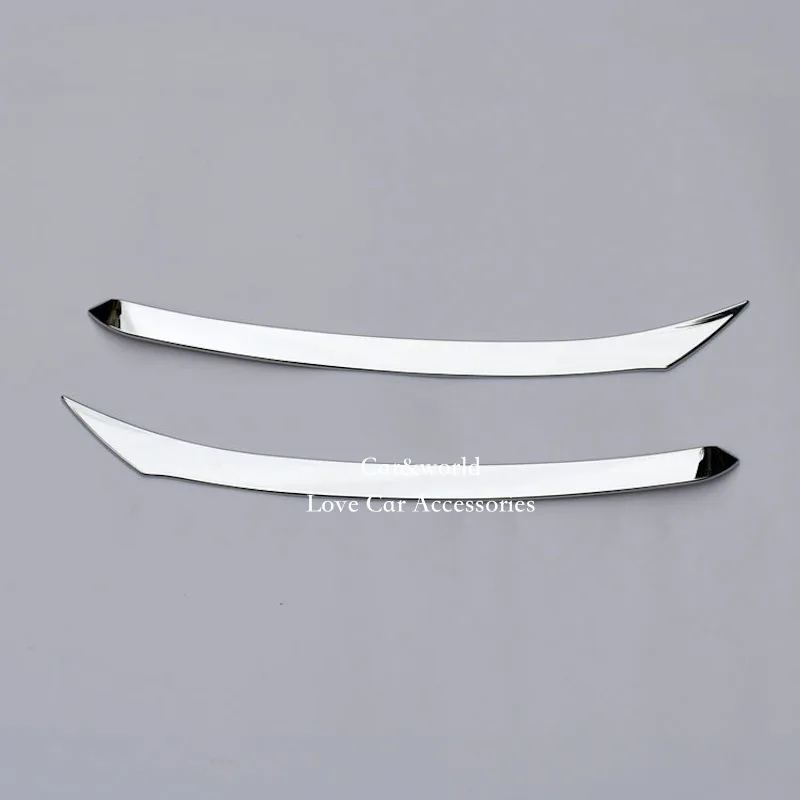 For 2014-2016 Nissan X-Trail X Trail Rogue T32 Headlights Eyebrow Cover Front Lights Trim ABS Chrome Car Styling Accessories