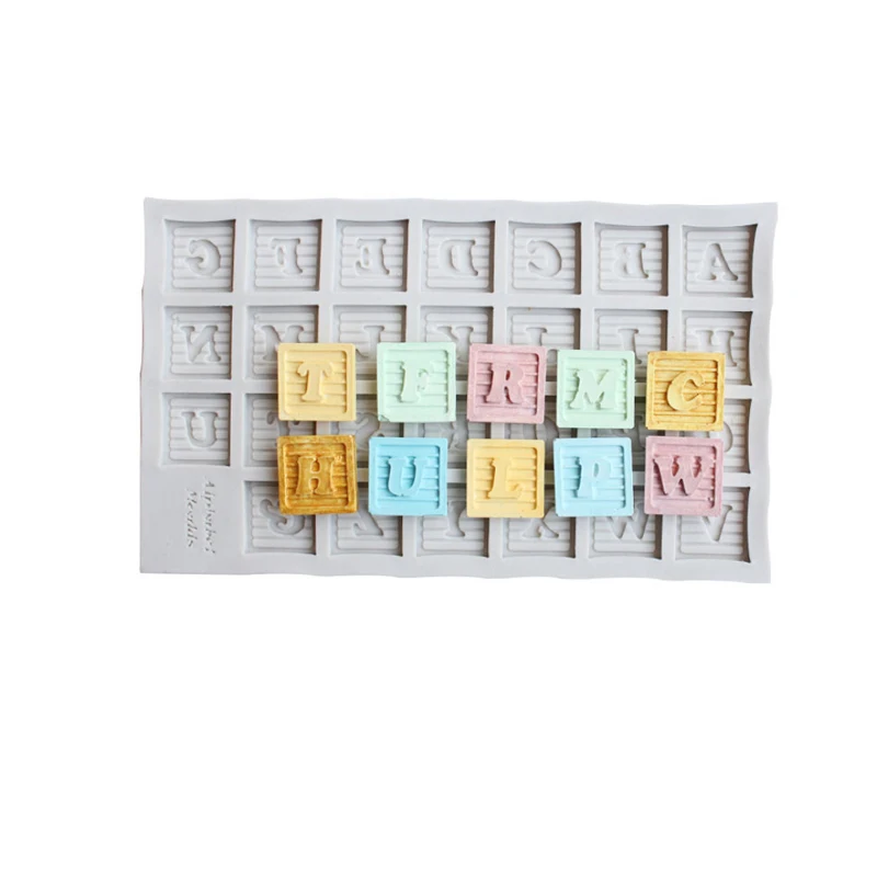 Delicate Letters Alphabet Silicone Biscuit Cake Molds Fondant Cookie Mousse Chocolate Mold DIY Cake Decoration
