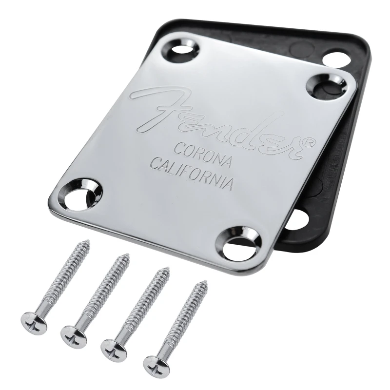 Ohello-plástico volta guitarra placa conjunta para Fender, acessórios de guitarra, Strat, Tele, ST, TL, preto, cromo, prata, 1 conjunto