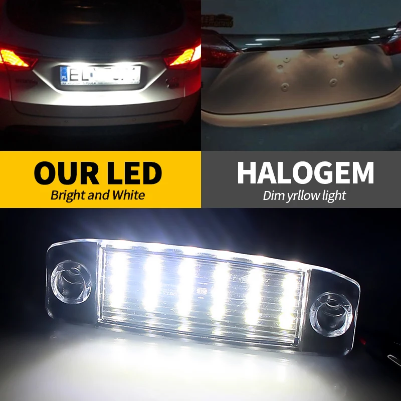 2x For Hyundai Kona i40 CW Sonata VI Sonata 10 Sonata YF 10MY GF 10 For Kia Sportage Car LED License Plate Light Number Lamps