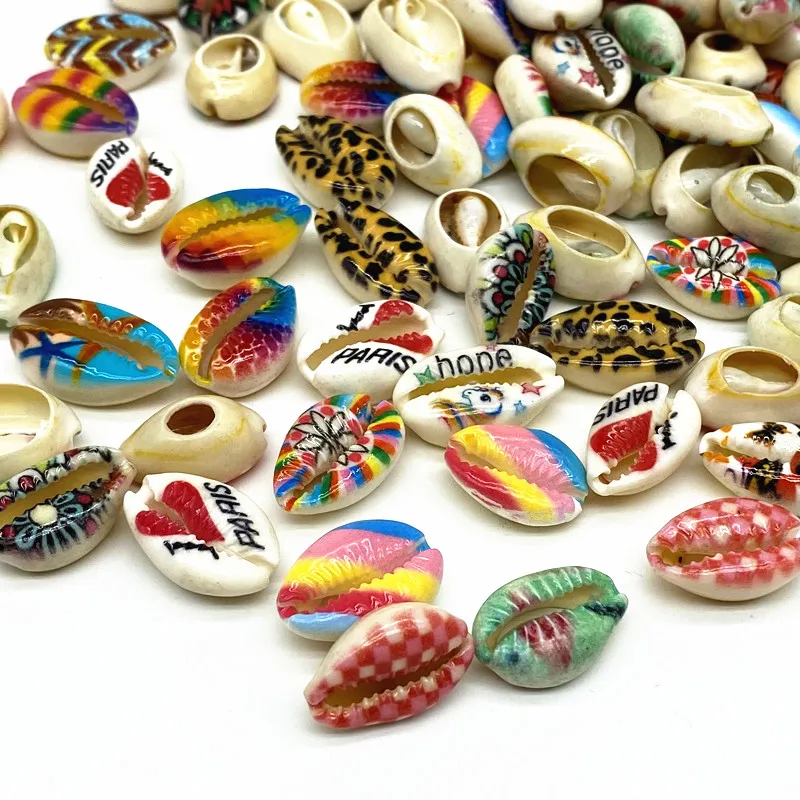 10pcs/lot Multicolor Natural Shell Loose Spacer Beads 10-20mm Oval Beaded For Jewelry Charm Necklace Bracelet Accessory #ZZ04