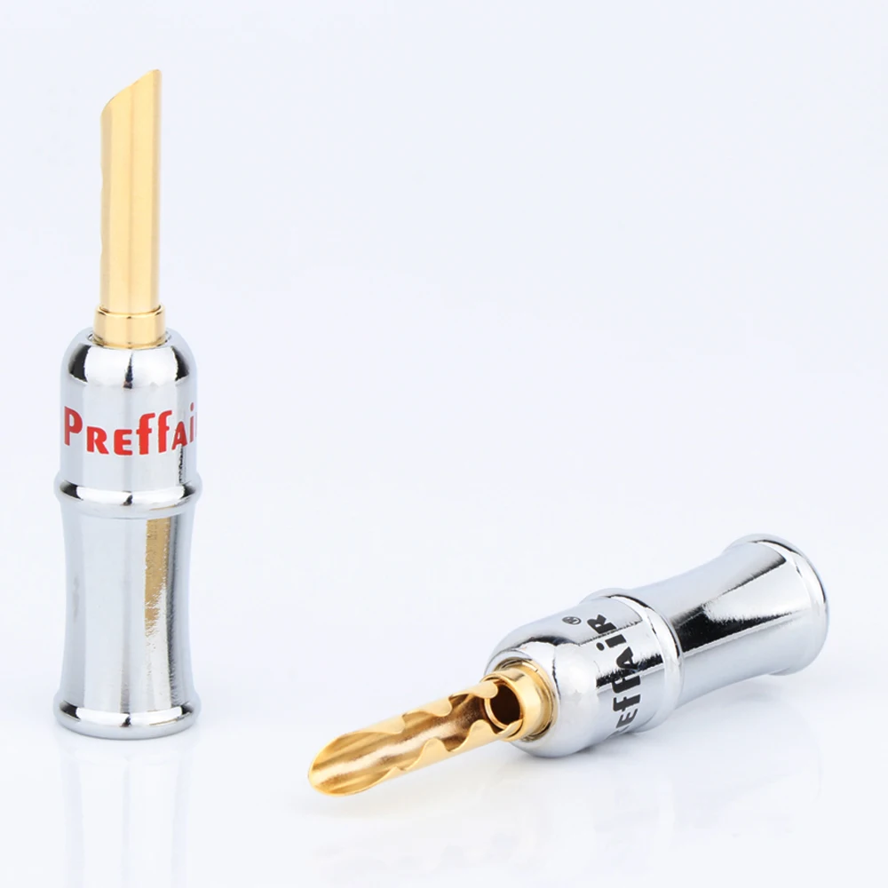 

Preffair BA1451 24K Gold Plated Banana Plug Connector 4Pieces Per Lot BFA Banana Plug