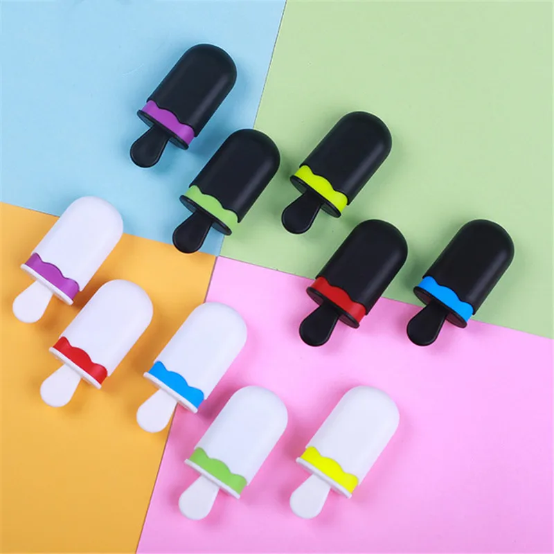 1PCS Cute Lovely Ice Cream Colorful Highlighter Marker Pen Drawing Fluorescence School Office Supplies Student Stationery Маркер