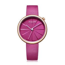 Julius JA-1106 Watch Creative Slice Dial Design New Arrival Watch Women's Watch Casual Unique Quartz Stylish Watch Relojes Mujer