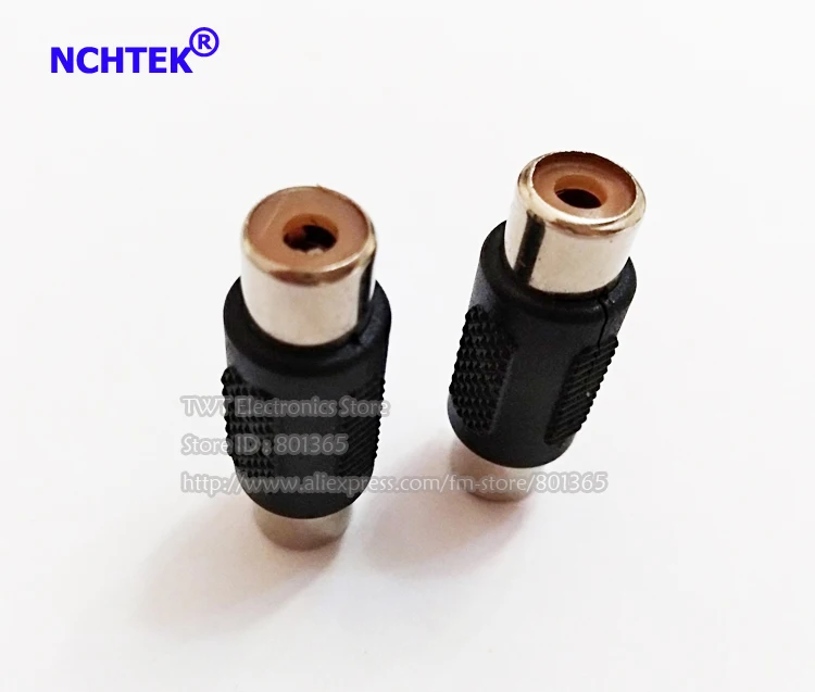 

NCHTEK RCA Coupler Connector,RCA Female to Female Audio Coupler Adapter RCA Jack to Jack Adapter/Free shipping/100PCS