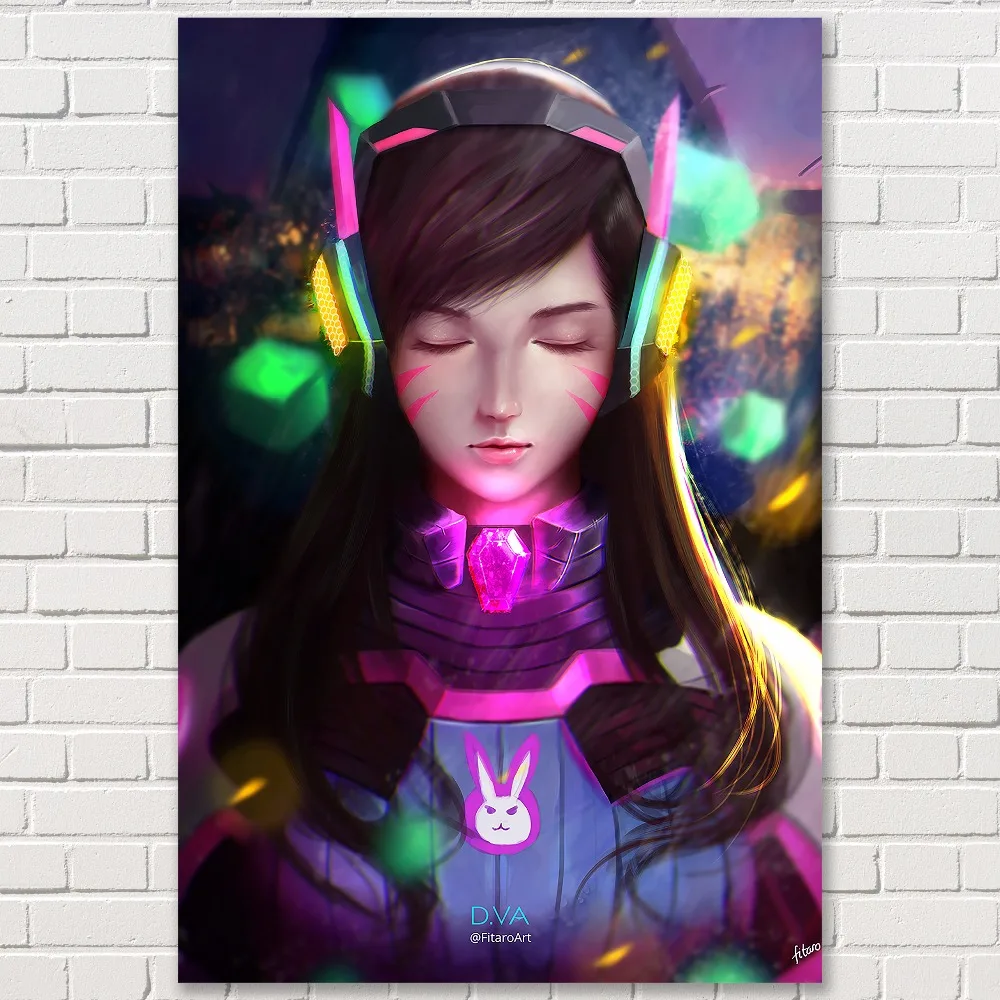 Diamond Embroidery cartoon girl Diamond Painting Overwatchs d.va Pictures Of Rhinestones Diamond Mosaic Cross Stitch FC148