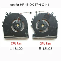 Ventiladores de refrigeración de CPU GPU para ordenador portátil, radiador de tarjeta gráfica para juegos, HP Pavilion 15-DK, TPN-C141, DK0020, L57170, L56900, 001, ND85C16-18L02