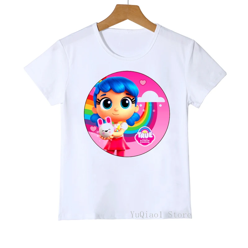 Cute Kids Tshirt Cartoon True And The Rainbow Kingdom T Shirt Baby Girls Lovely Tees Summer 2021 White Teen Youth T-Shirt Top