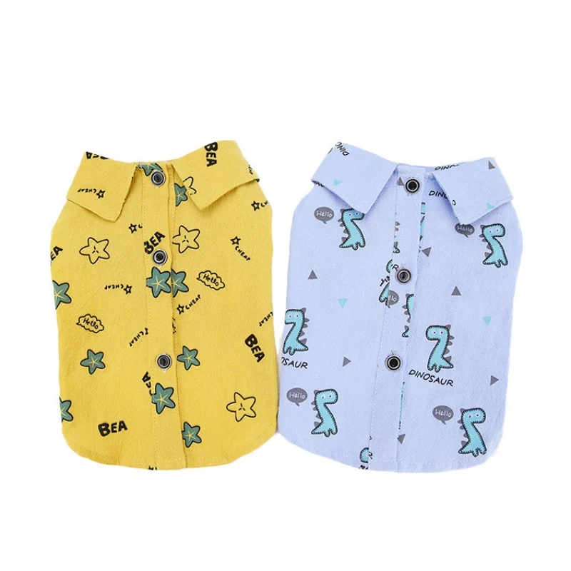 Printing Dog Clothes Summer Pet Clothing For Small Dogs Costume Chihuahua Spring Pet Shirt Short Sleeve Chihuahua Pet Clothes