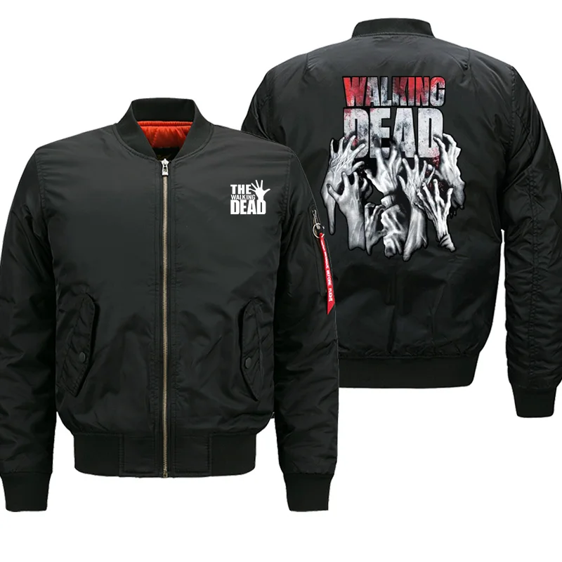 The Walking Dead Clothing Autumn Thick Zipper Warm Coat Bomber Jacket Men Hip Hop Jackets Mens Military tactical Air Force Coats