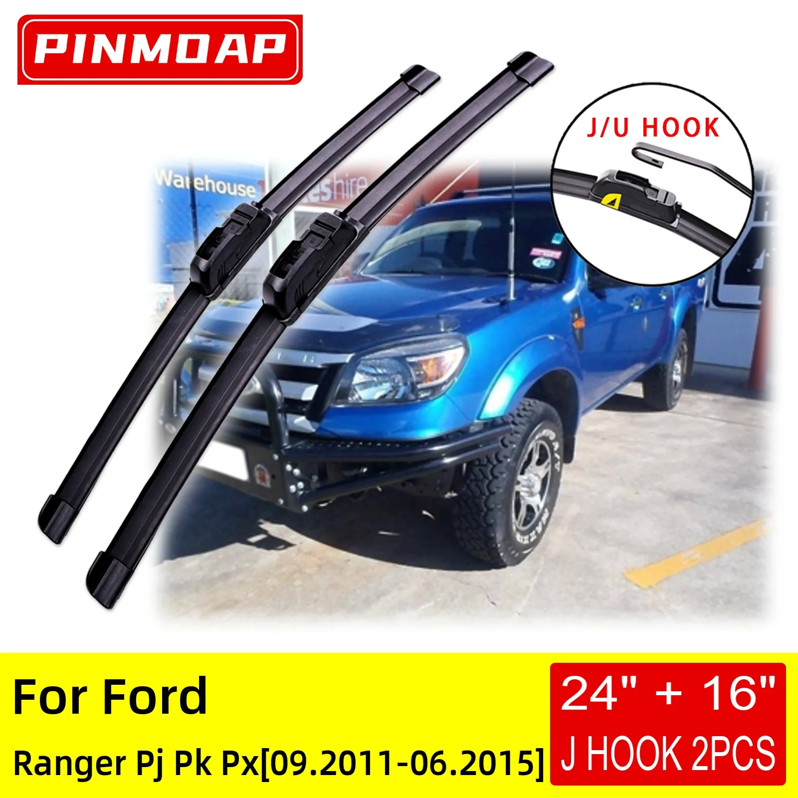 

For Ford Ranger Pj Pk Px 2011 2012 2013 2014 2015 Front Wiper Blades Brushes Cutter Accessories U J Hook