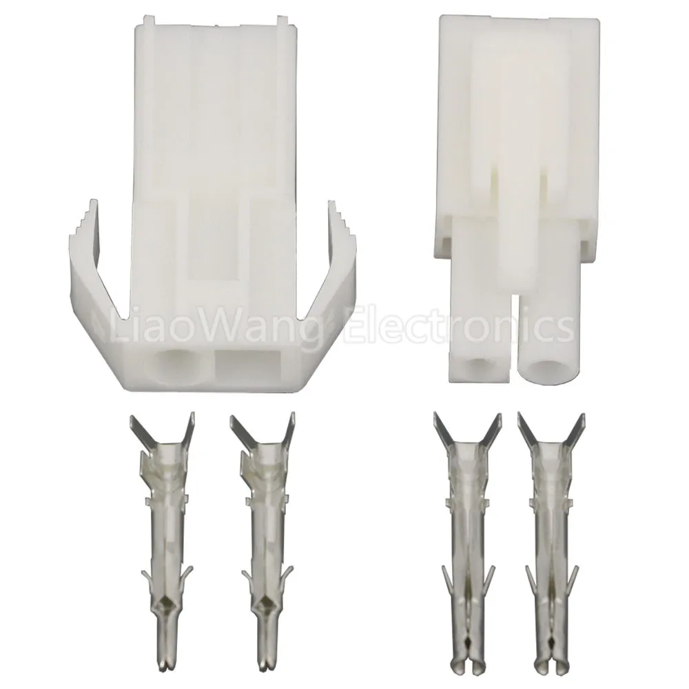 10 Sets EL-2P kleiner elektronischer Tamiya-Steckverbinder mit 4,5 mm Abstand, EL-4.5 2P Mehrpolige Steckverbinder, männlicher und weiblicher Stecker + Anschlüsse – Detail 1