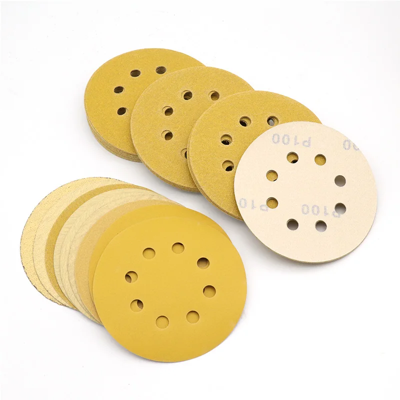 30 stücke 5 zoll 8 Loch Grit 60-400 Schleifen Papier Discs Selbst Klebstoff Schleifpapier Runde Disk Sand Blatt metall Möbel Schleifen Werkzeug