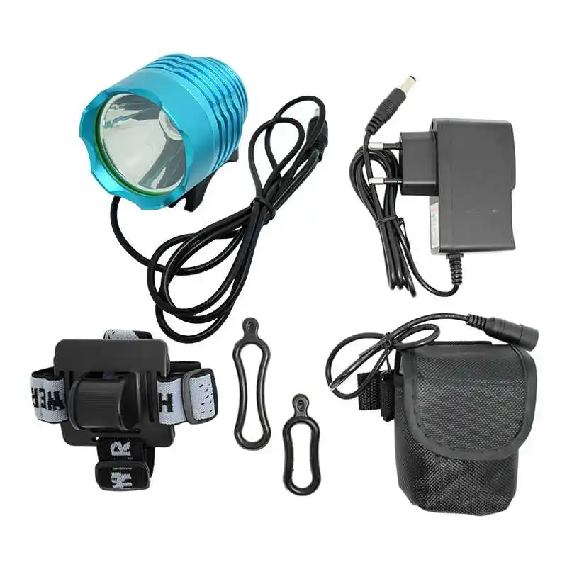 XML T6 LED Bike Headlamp 1800LM Bicycle Front Light Waterproof Cycling Headlight 18650 Battery MTB Lantern with Charger