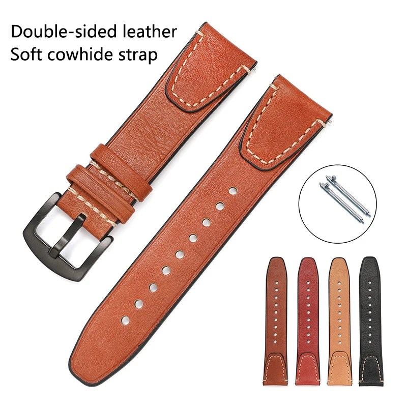 Watchband Leather strap retro style switch quick release strap 20mm 22mm watch band suitable for all smart watches UTHAI Z28