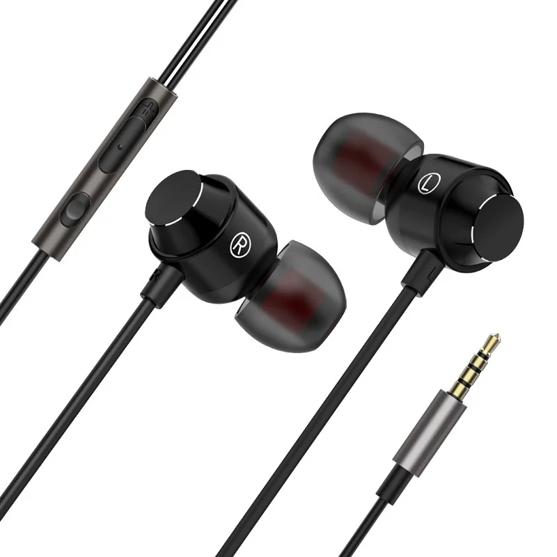 

EARDECO Metal Wired Earphone Phone In Ear Headphones with Microphone Stereo Heavy Bass Earphones 3.5mm Earbuds Wire Headset