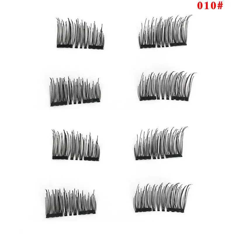 4/8pcs Magnetic Eyelashes Half Eye 2 Magnet Lash Applicator Kit Natural Crisscross Reusable 3d Mink Fake Eyelash Extension